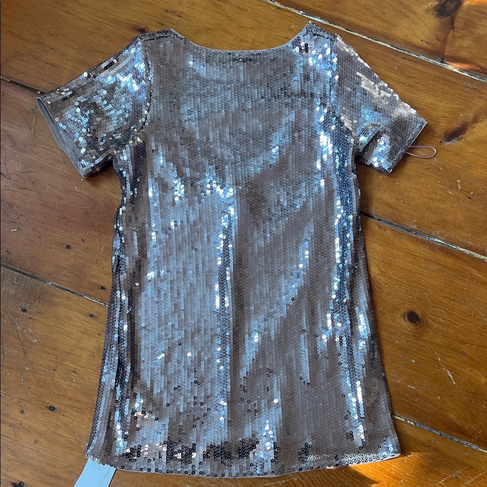 Sequin Backless T-shirt Dress